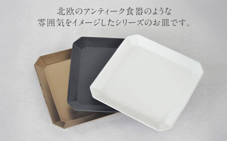 【美濃焼】DesPres-デプレ- 八角 プレートL WHITE、BLACK、GOLD 3枚セット｜皿 食器 ワンプレート ランチ プレート 美濃焼 セット デザート インテリア おしゃれ 食器セット お皿セット 皿 陶器 パスタ サラダ パスタ皿 国産 アンティーク風 くすみ シック【丸新製陶】[MAM008]