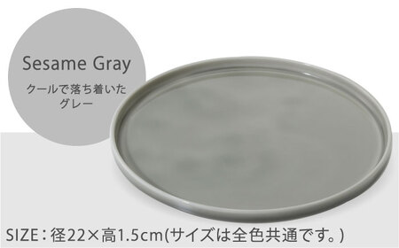 【美濃焼】StackStock なごみの色目（Gloss）22cm プレート ペア セット Azuki Brown × Sesame Gray【城山製陶所】食器 皿 プレート パスタ皿 メインディッシュ ワンプレート ランチ ディナー ペア 夫婦 カップル スタッキング ブラウン グレー 茶 灰 磁器 シンプル おしゃれ レンジ対応 食洗機対応 送料無料 [MCK059]