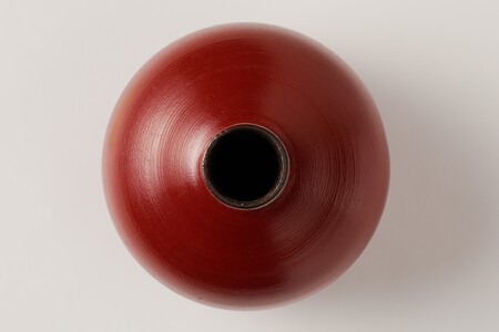 【ふるなび限定】赤巻黒釉つる首花器　作者：山下　眞喜 【0032-064】陶芸 FN-Limited-SP