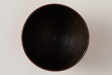 【ふるなび限定】赤巻黒釉抹茶碗　作者：山下　眞喜 【0032-067】陶芸 FN-Limited-SP