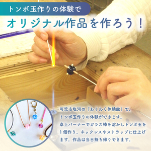 トンボ玉体験チケット2枚組 【0008-001】岐阜県 可児市 職人 体験ﾁｹｯﾄ 手作り ｶﾞﾗｽ ｵﾘｼﾞﾅﾙ ｱｸｾｻﾘｰ ﾈｯｸﾚｽ ｽﾄﾗｯﾌﾟ ﾊﾝﾄﾞﾒｲﾄﾞ