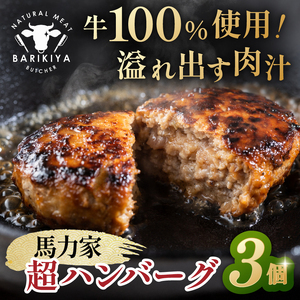 馬力家超ハンバーグ 3個【0110-017】 飛騨牛