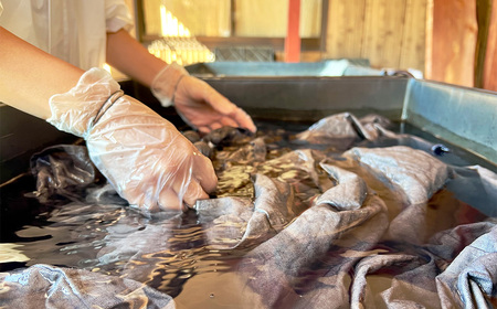 エプロンの柿渋染め体験 [No.1097]