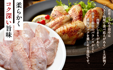 【毎月定期便（3ヵ月）】恵那どり　手羽中　冷凍　バラ凍【2kg】 [No.1137] ／ 鶏 お肉 とり 岐阜県