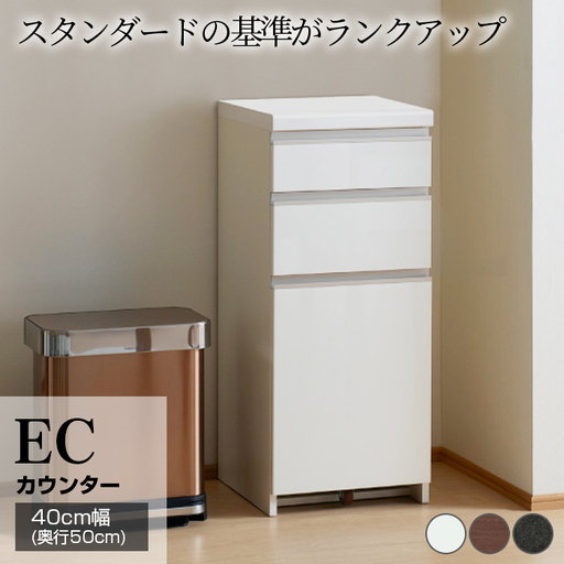 食器棚 カップボード 組立設置 ECA-400KRカウンター [No.553]