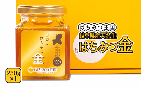【はちみつ王国】岐阜県産天然生はちみつ金 230g×1 [No.713]