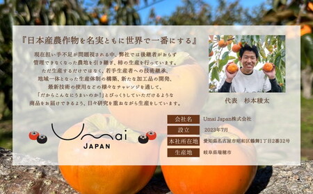 Umai 柿 富有 プレミアム 6玉 2.0kg ※2026年11月中旬～12月中旬頃に順次発送予定