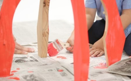 子供と一緒にDIY！ 自由工作にも。自分で作る木のプラモデル「木it ラウンドスツール」 雑貨 日用品 家具づくり 