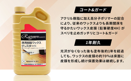フローリングワックス・クリーナー・塗布具セット（1年耐久セット）｜掃除