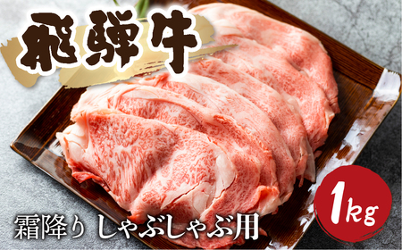 5等級 飛騨牛霜降り しゃぶしゃぶ 500g × 2 計1kg 牛肉 和牛 リブロース カタロース [Q1027_sha_1] 80000円 8万円