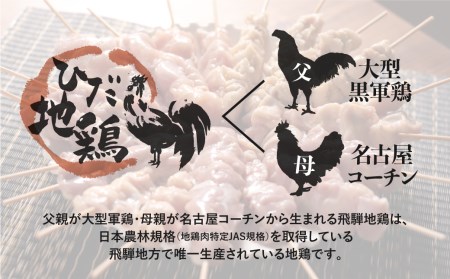 福袋 飛騨地鶏 地鶏 モモ肉 手羽先 手羽元 ささみ 合計1.7kg 鶏肉 飛騨[B0255re]