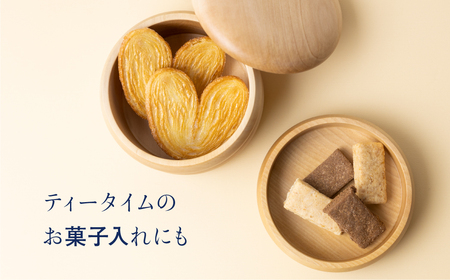 栃の木 二段小物入れ 木製 蓋つき 小物入れ ろくろ木工 [Q1958x]