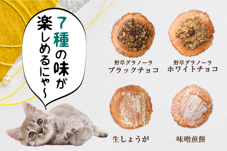 味噌煎餅 7種 猫パッケージ  猫 おしゃれ かわいい ご自宅用 お茶菓子 お礼 挨拶 煎餅 せんべい チョコ 味噌 生姜 緑茶 珈琲 えごま スイーツ 詰め合わせ ネコリパブリック (SAVE THE CAT HIDA支援)[neko_j_71]