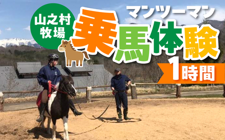 マンツーマン 乗馬体験 岐阜 山之村牧場 子ども 子供 大人 乗馬体験 1時間 屋外 27000円 [Q3021]