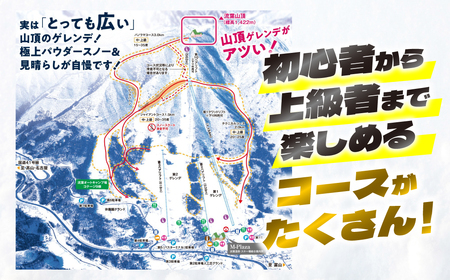 【スキーチケット】ひだ流葉スキー場 リフト券 スキーチケット