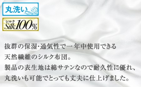 飛騨の手作り 純真綿掛布団 肌掛ふとん シルク 0.5kg入り 選べる2種類 夏期用[Q2008xch]
