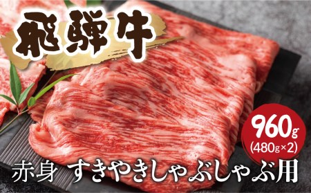 飛騨牛 赤身 すきやきしゃぶしゃぶ 480g×２ 牛肉 和牛 カタ モモ