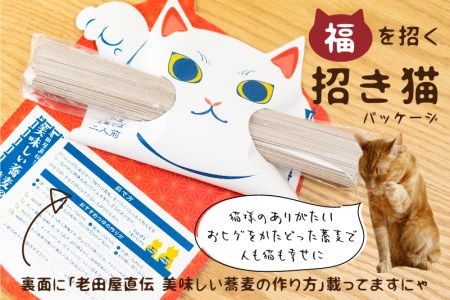 猫のひげ蕎麦 8個16食 乾麺 そば  常温保存 縁起物 源担ぎ 自宅用 贈答用 敬老の日 お彼岸 お供え物 合格祈願 招き猫 老田屋 ヒダカラ(SAVE THE CAT HIDA支援)10000円 1万円[neko_j_36x]