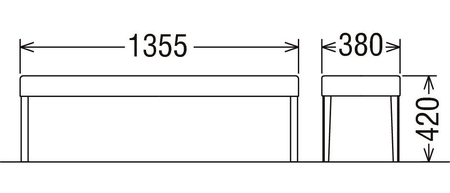 [幅1355] カリモク家具『ベンチ』CU0346 [1268]新生活