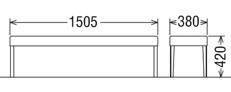 [幅1505] カリモク家具『ベンチ』CU0356 [1269]新生活 