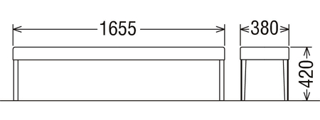 [幅1655] カリモク家具『ベンチ』CU0366 [1270]新生活