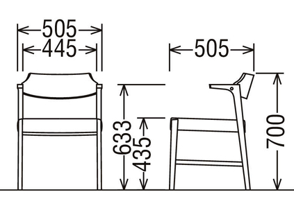 カリモク家具『ダイニングチェア・肘小』CW3811 [1277]　