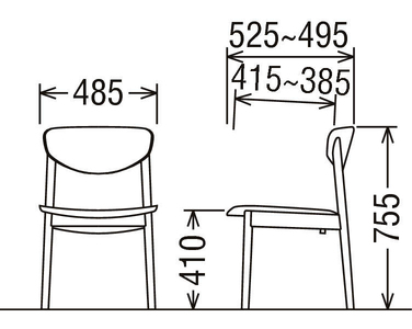 カリモク家具『ダイニングチェア』CW5645 [1285]　