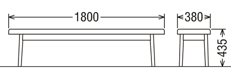 [幅1800]カリモク家具『ベンチ』CW6676 [1290]　