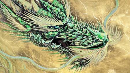 ふるさと納税 現代水墨画家 白道「虹龍レインボードラゴン」｜絵画 アート インテリア 手描き 一筆 龍 日本画 現代アート ハンドメイド作品 水墨.. 岐阜県本巣市 ふるさと納税現代水墨画家 白道「虹龍レインボードラゴン」｜絵画