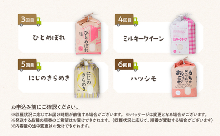 【 令和8年産 】6品種 食べ比べ定期便 5kg ×6回 6か月 計 30kg 米 こめ ごはん 白米 岐阜県産 本巣市 お米 精米 おにぎり 弁当 やわらかい もちもち 旨味 甘い 和食 寿司 アグリード 先行予約 2026年 9月下旬頃〜発送開始 新米