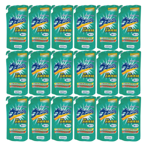 [生活応援] 衣料用液体洗剤ウォッシュ詰替　18個　セット (衣類用 洗剤）  日用品  洗浄 襟 袖 服 消耗品 シミ 黄ばみ 綺麗 詰替 まとめ買い 白い 酵素 消耗品 新生活 衣類用洗剤 エコ 岐阜県 本巣市