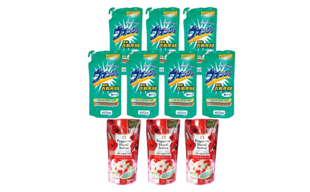 [生活応援]ランドリー洗剤・柔軟剤１０個セット 洗濯 衣料用洗剤 衣類用洗剤 服 液体洗剤 洗濯用品 日用品 消耗品 洗濯洗剤 衣類用柔軟剤 洗剤 柔軟剤 せんざい 液体 大容量 詰替え つめかえ用 岐阜県 本巣市