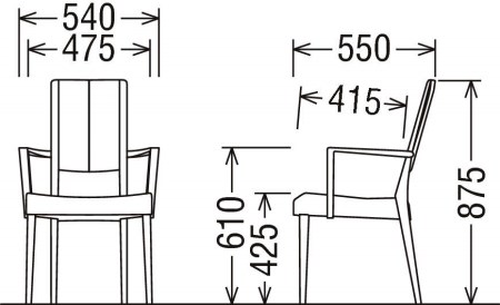 カリモク家具『肘付ダイニングチェア』CU4510 [1097]新生活