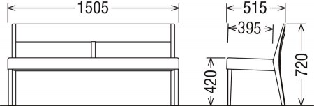 カリモク家具『3人掛チェア』CU4713 [1100]新生活
