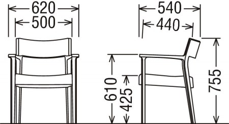 カリモク家具『肘付ダイニングチェア』CU6110 [1108]新生活