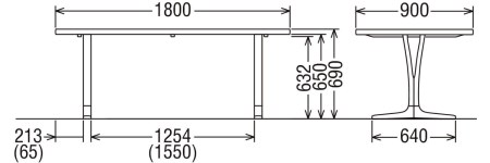 [幅1800] カリモク家具『ダイニングテーブル』DU6310 [1140]新生活