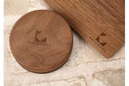 KATOMOKU　木製カバー朱肉・捺印マットセット　km-10L