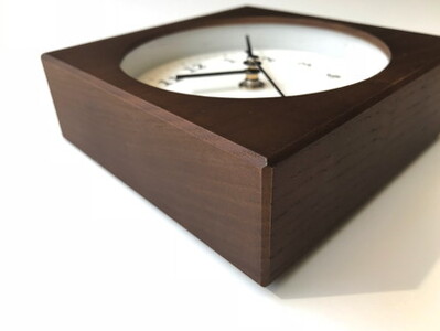 KATOMOKU 置き掛け兼用木枠電波時計 四角(ブラウン) km-95BRRC