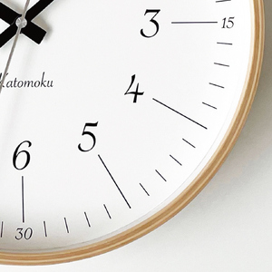 KATOMOKU　やや大きめ曲げわっぱ電波時計B（ナチュラル）km-110NARC