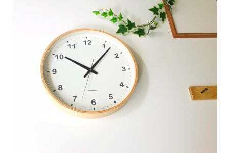 KATOMOKU plywood clock 電波時計 連続秒針（ナチュラル）km-33LRC