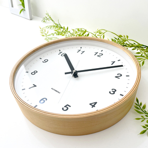 KATOMOKU plywood clock（ナチュラルA）km-33M