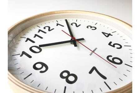 KATOMOKU plywood clock 2 ナチュラル km-42M