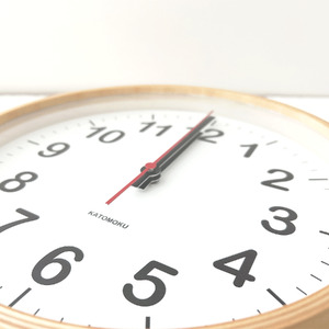 KATOMOKU plywood clock 2≪km-42M≫ ナチュラル【A-167】
