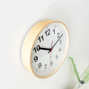 KATOMOKU plywood clock 2≪km-42M≫ ナチュラル【A-167】