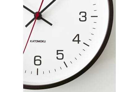 KATOMOKU plywood clock 4 ブラウン　km-44BR