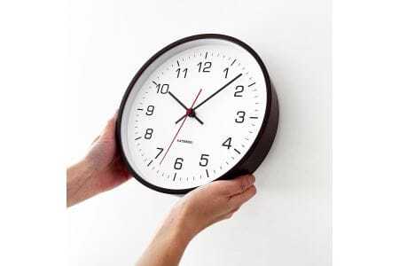 KATOMOKU plywood clock 4 ブラウン　km-44BR