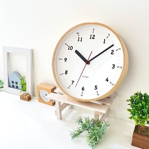 KATOMOKU plywood clock 10 ナチュラル　km-76NA