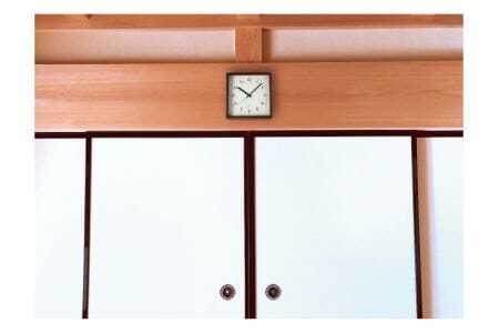 KATOMOKU Square clock ウォールナット木製掛け時計（ブラウン）km-37WA
