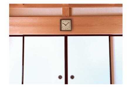 KATOMOKU Square clock ウォールナット木製掛け時計（ブラウン）km-38WA