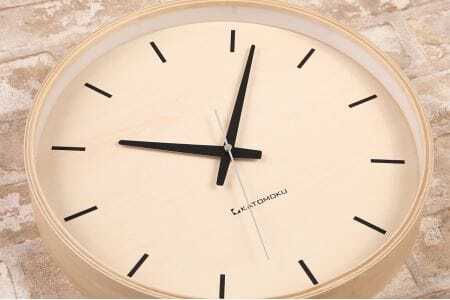 KATOMOKU Plywood clock 木製掛け時計（ナチュラル）km-50NA